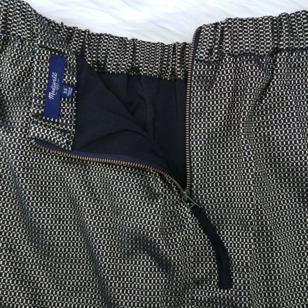 Madewell Jacquard Full Party Skirt Gold/Black Lined Pockets Elastic Wais… - Picture 5 of 8